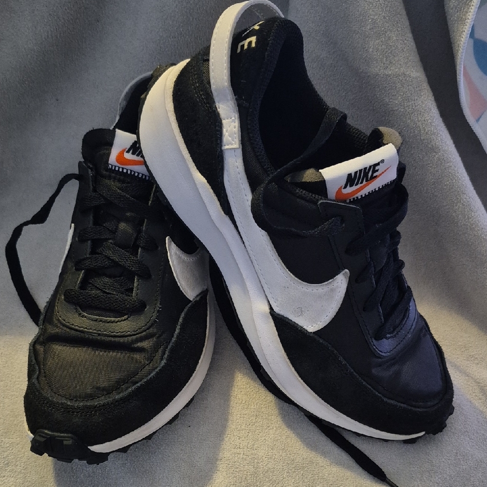 Nike Waffle Black and White Athletic Shoes
